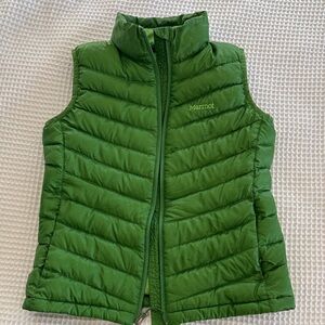 Marmot 800 fill down puffer vest, green